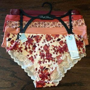 New Monroe Women's Sexy Lace Hipster Brief Panties 5 Pack sz Large